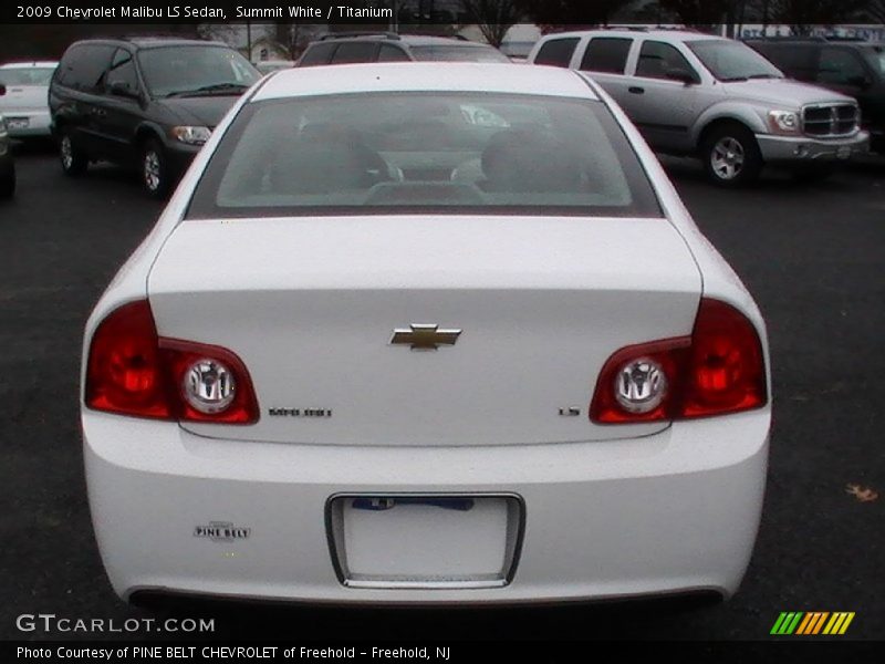 Summit White / Titanium 2009 Chevrolet Malibu LS Sedan