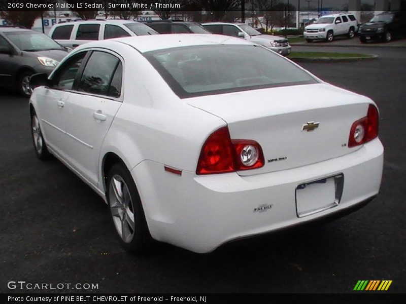 Summit White / Titanium 2009 Chevrolet Malibu LS Sedan