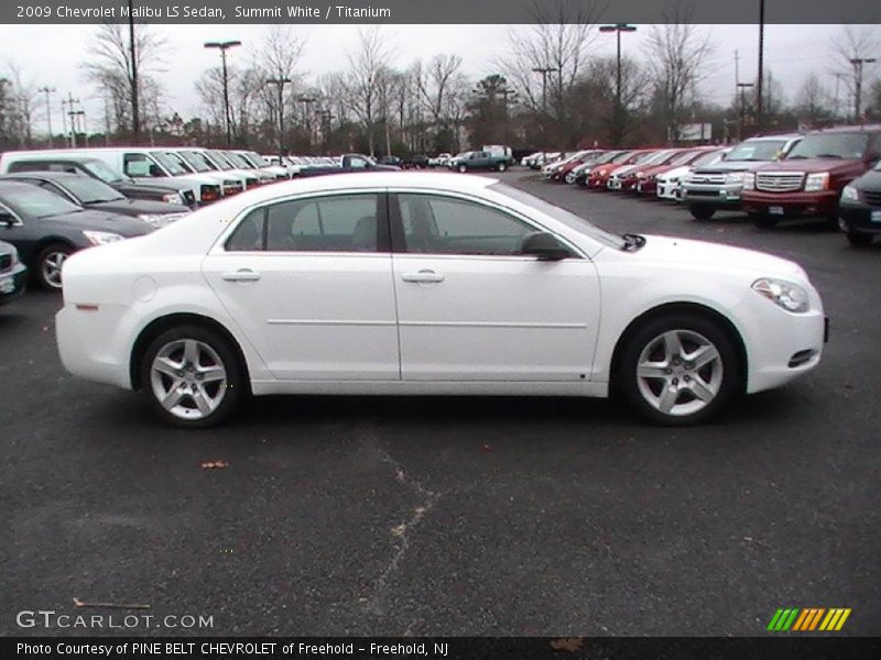 Summit White / Titanium 2009 Chevrolet Malibu LS Sedan