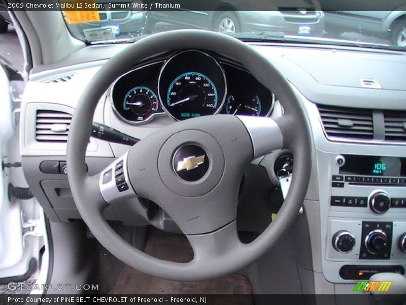 Summit White / Titanium 2009 Chevrolet Malibu LS Sedan
