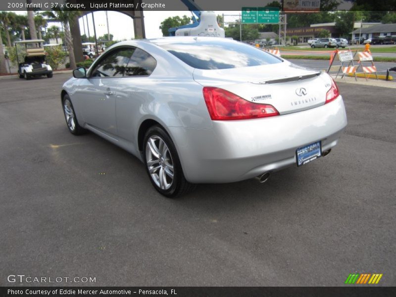 Liquid Platinum / Graphite 2009 Infiniti G 37 x Coupe