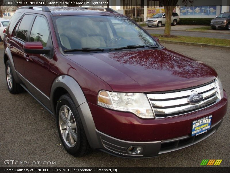 Merlot Metallic / Medium Light Stone 2008 Ford Taurus X SEL