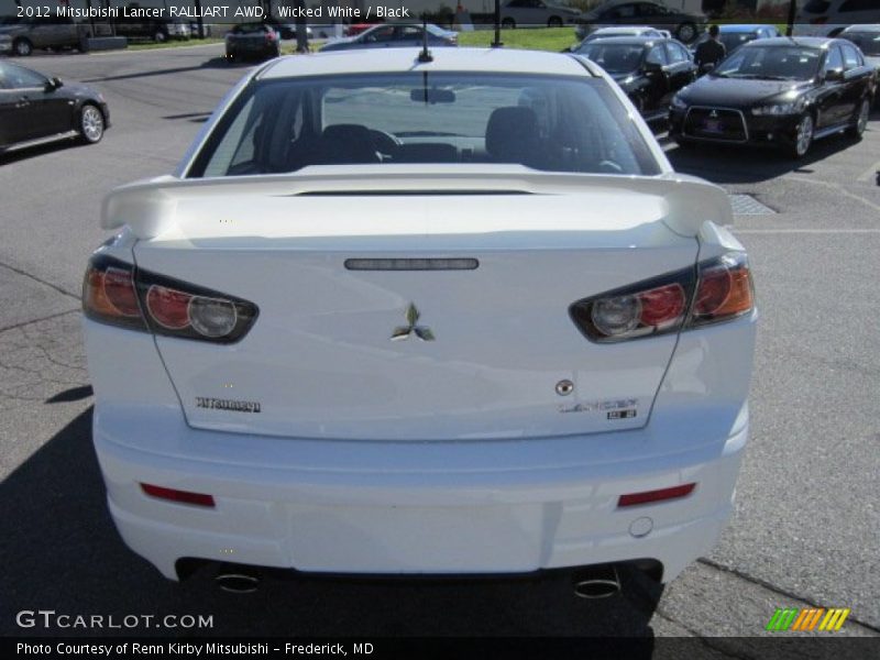 Wicked White / Black 2012 Mitsubishi Lancer RALLIART AWD