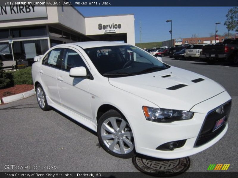 Wicked White / Black 2012 Mitsubishi Lancer RALLIART AWD