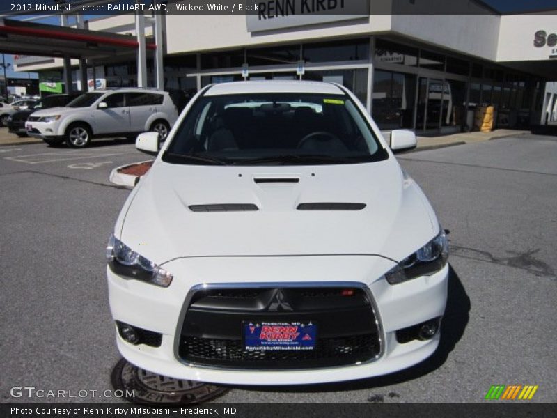 Wicked White / Black 2012 Mitsubishi Lancer RALLIART AWD