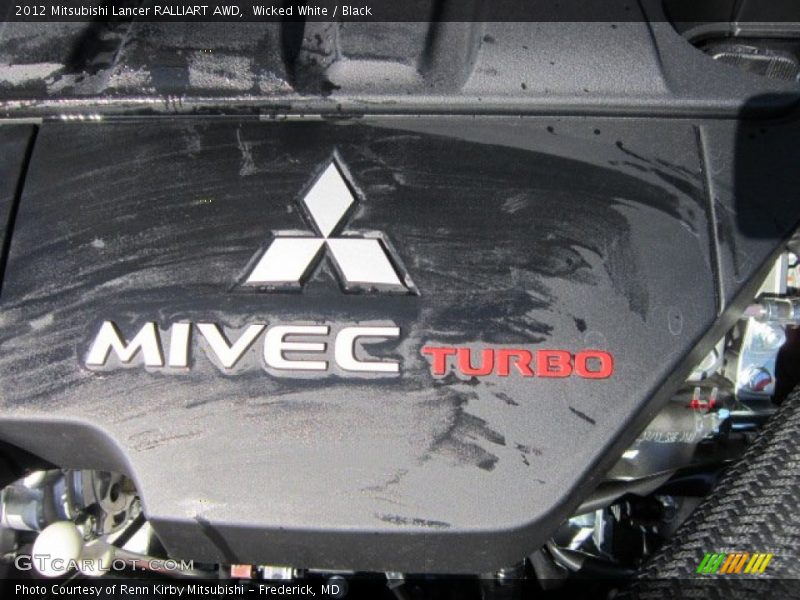 Wicked White / Black 2012 Mitsubishi Lancer RALLIART AWD