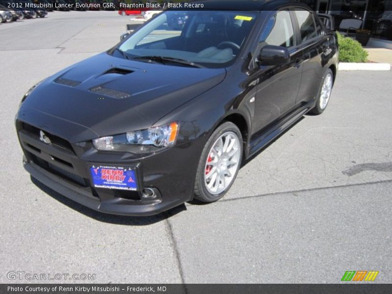 Phantom Black / Black Recaro 2012 Mitsubishi Lancer Evolution GSR