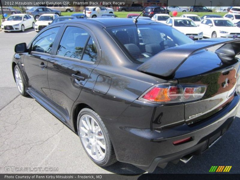 Phantom Black / Black Recaro 2012 Mitsubishi Lancer Evolution GSR