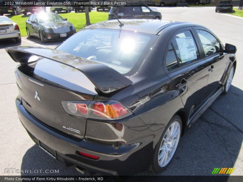 Phantom Black / Black Recaro 2012 Mitsubishi Lancer Evolution GSR