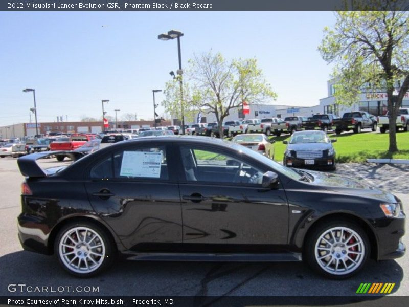 Phantom Black / Black Recaro 2012 Mitsubishi Lancer Evolution GSR