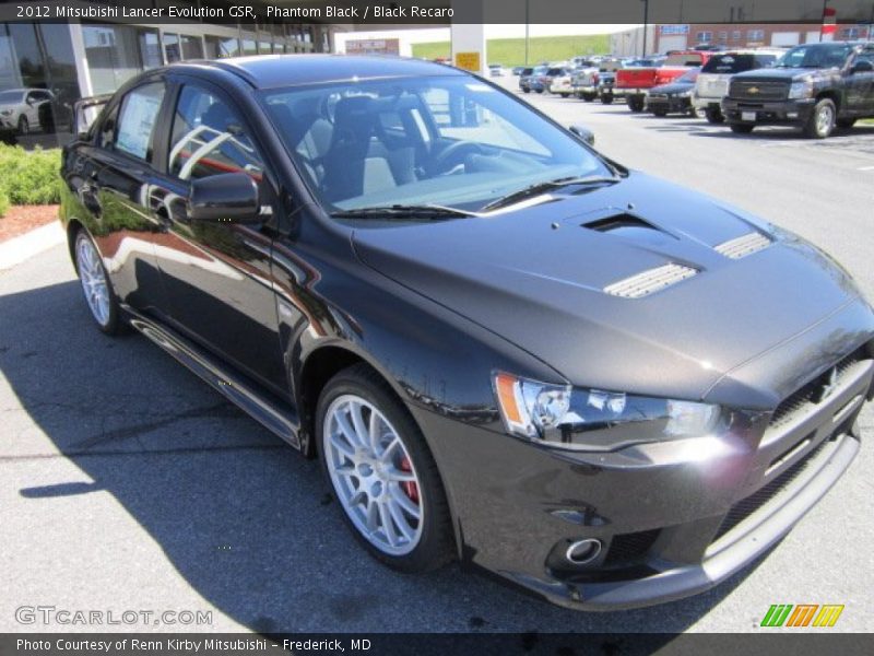 Phantom Black / Black Recaro 2012 Mitsubishi Lancer Evolution GSR