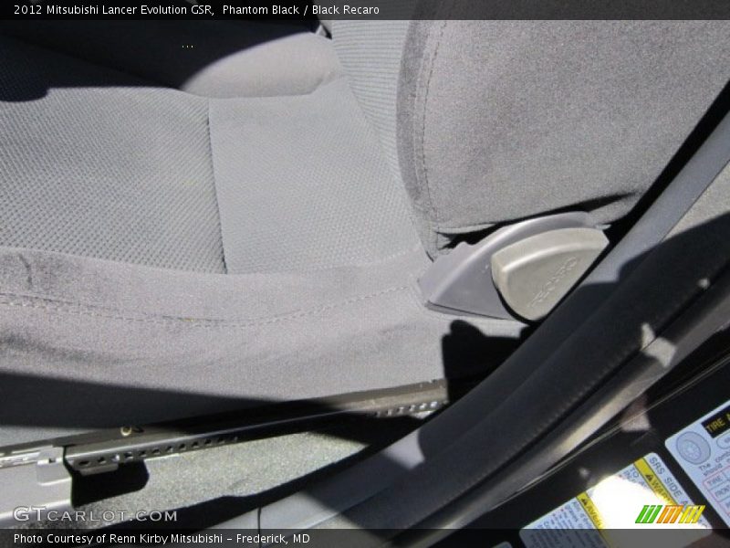 Phantom Black / Black Recaro 2012 Mitsubishi Lancer Evolution GSR