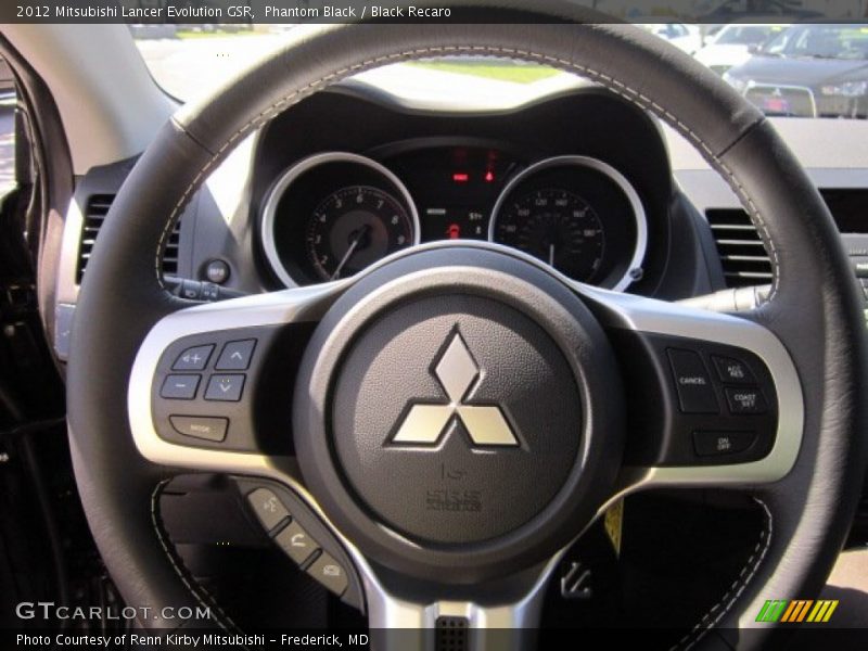 Phantom Black / Black Recaro 2012 Mitsubishi Lancer Evolution GSR