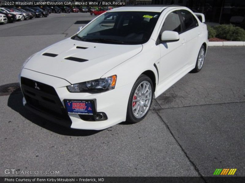 Wicked White / Black Recaro 2012 Mitsubishi Lancer Evolution GSR
