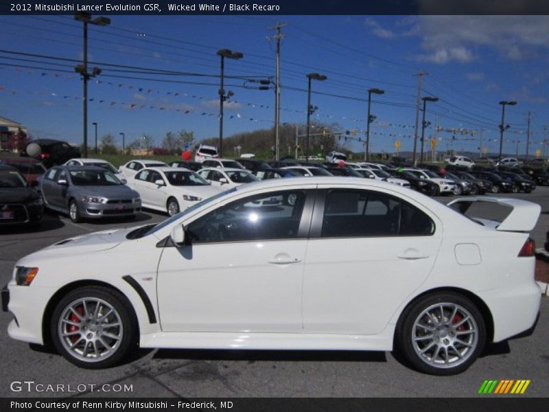  2012 Lancer Evolution GSR Wicked White