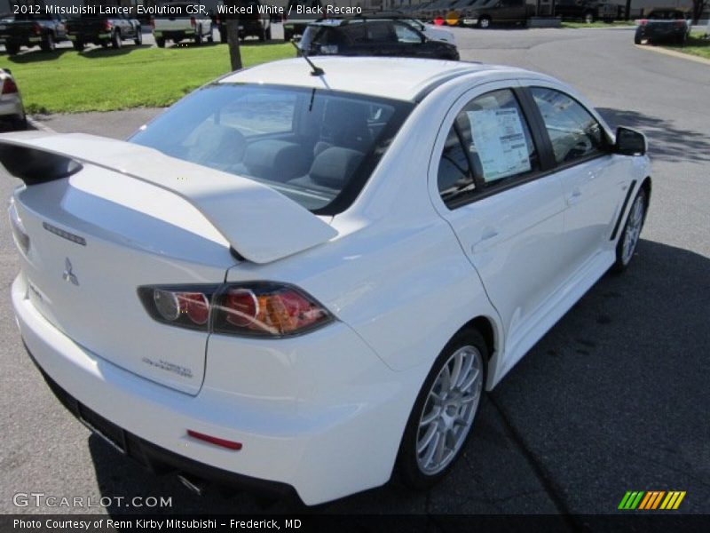 Wicked White / Black Recaro 2012 Mitsubishi Lancer Evolution GSR
