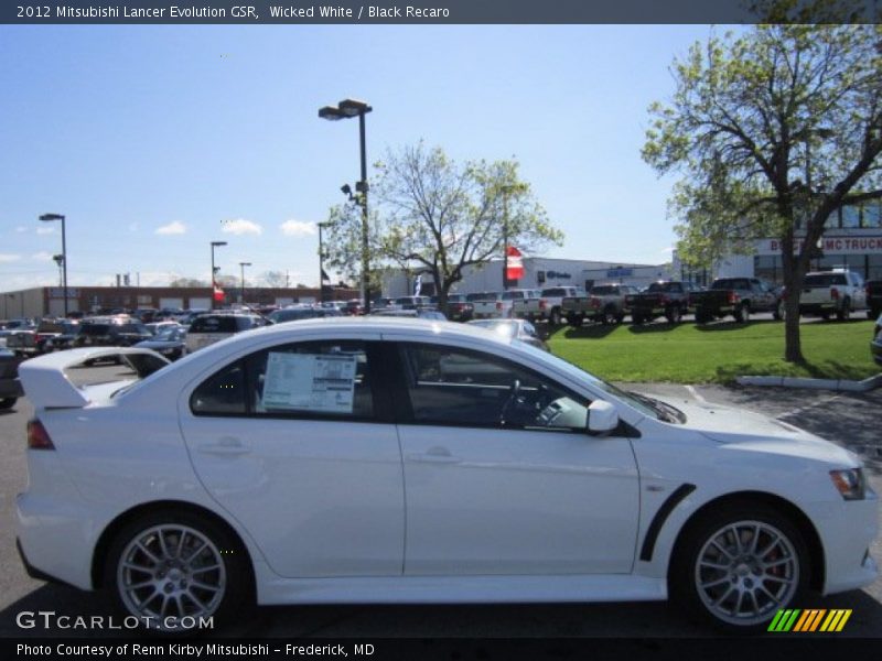 Wicked White / Black Recaro 2012 Mitsubishi Lancer Evolution GSR