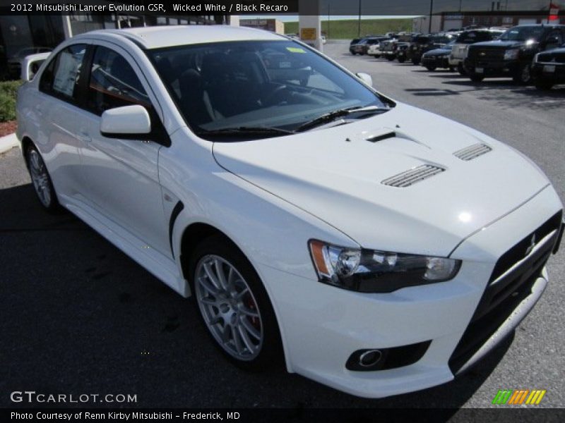 Front 3/4 View of 2012 Lancer Evolution GSR