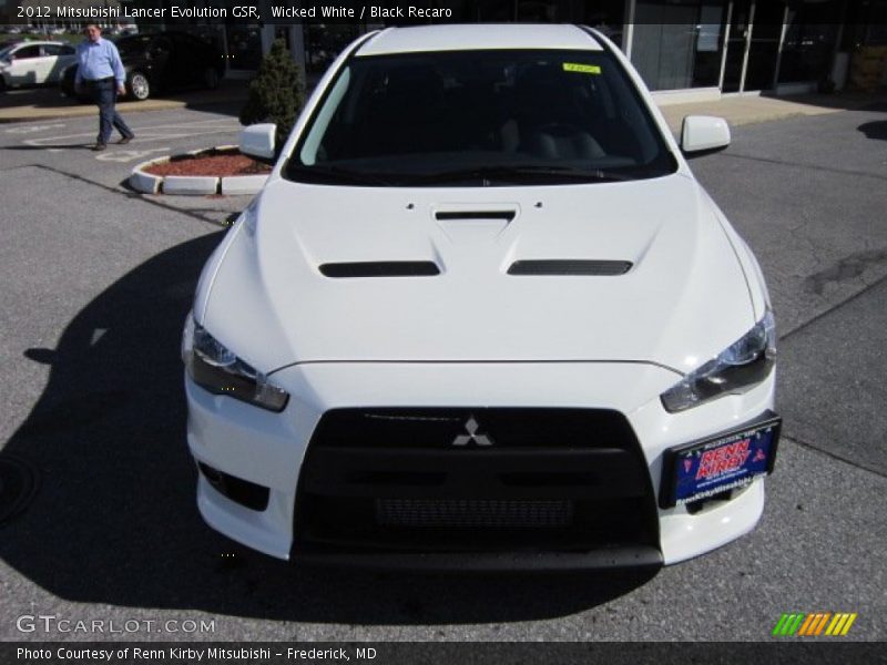 Wicked White / Black Recaro 2012 Mitsubishi Lancer Evolution GSR