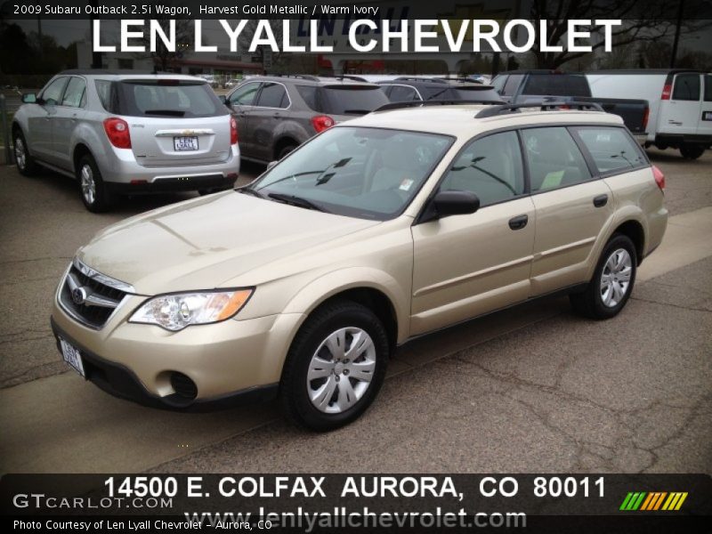 Harvest Gold Metallic / Warm Ivory 2009 Subaru Outback 2.5i Wagon