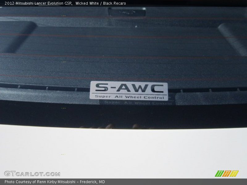 Wicked White / Black Recaro 2012 Mitsubishi Lancer Evolution GSR