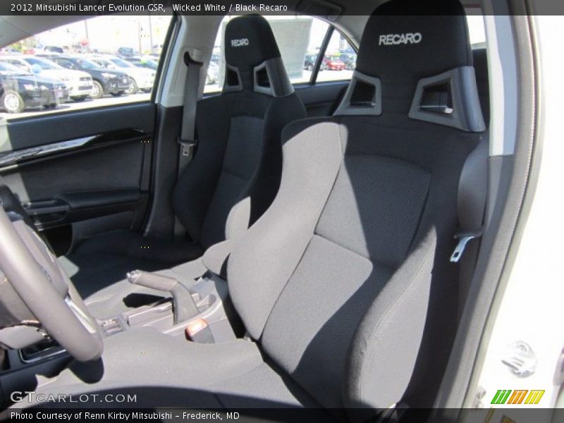 Wicked White / Black Recaro 2012 Mitsubishi Lancer Evolution GSR