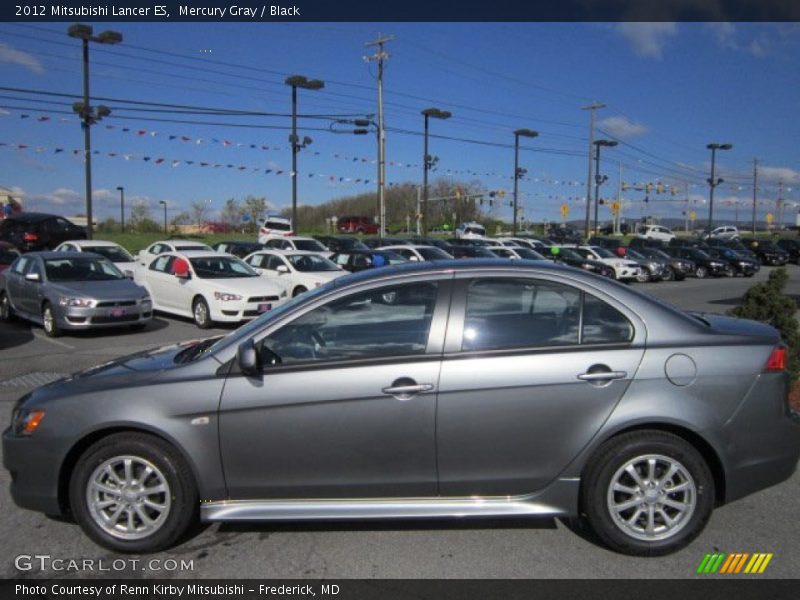 Mercury Gray / Black 2012 Mitsubishi Lancer ES