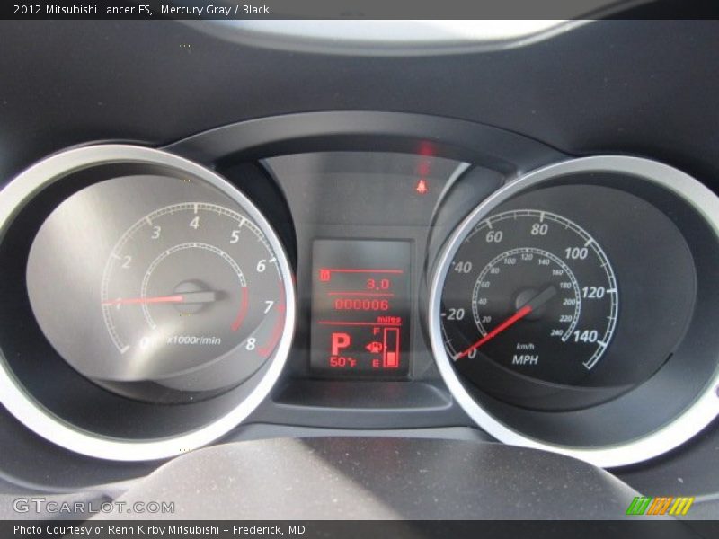 Mercury Gray / Black 2012 Mitsubishi Lancer ES