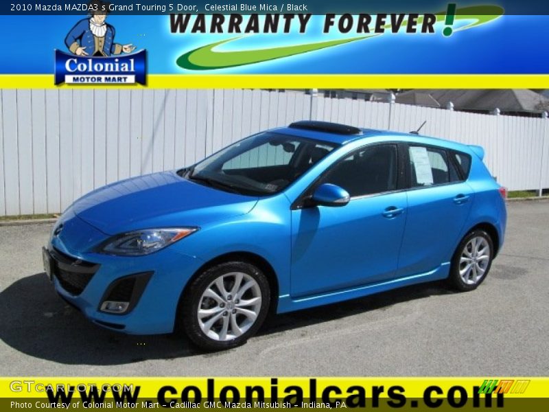Celestial Blue Mica / Black 2010 Mazda MAZDA3 s Grand Touring 5 Door