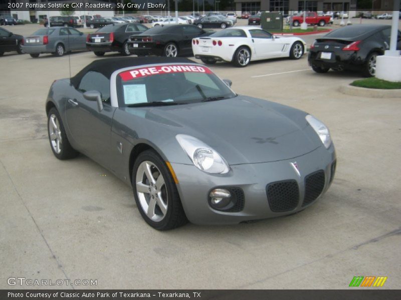 Sly Gray / Ebony 2007 Pontiac Solstice GXP Roadster