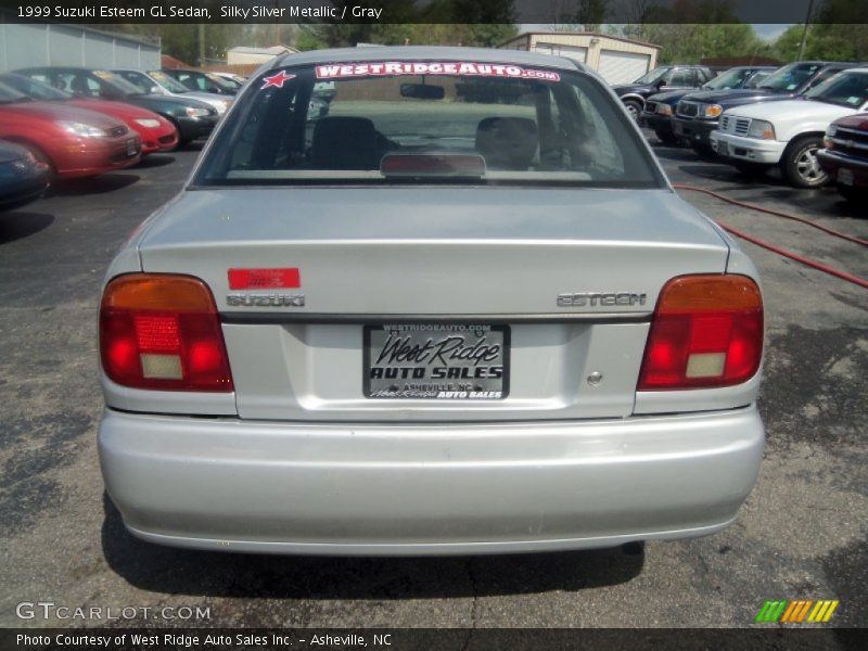 Silky Silver Metallic / Gray 1999 Suzuki Esteem GL Sedan