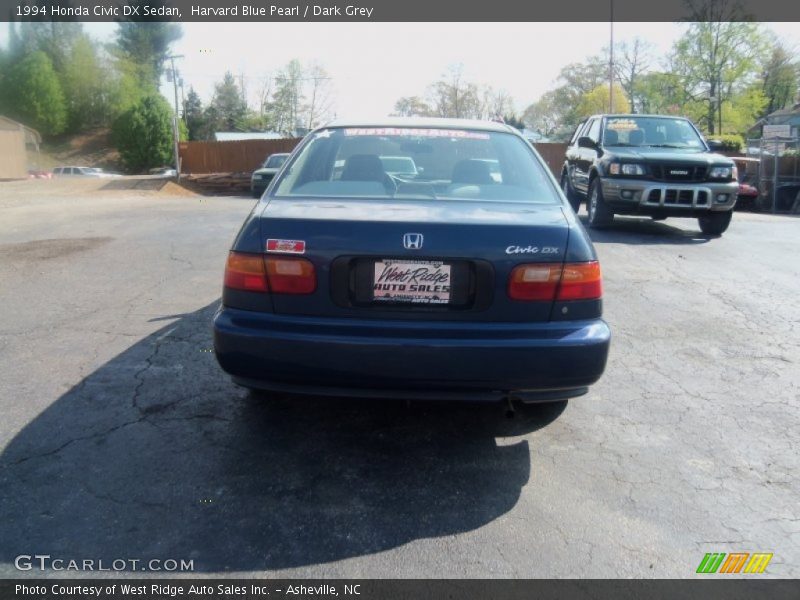 Harvard Blue Pearl / Dark Grey 1994 Honda Civic DX Sedan