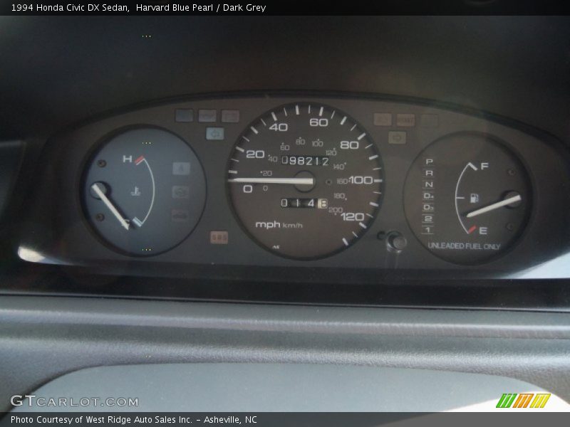 Harvard Blue Pearl / Dark Grey 1994 Honda Civic DX Sedan
