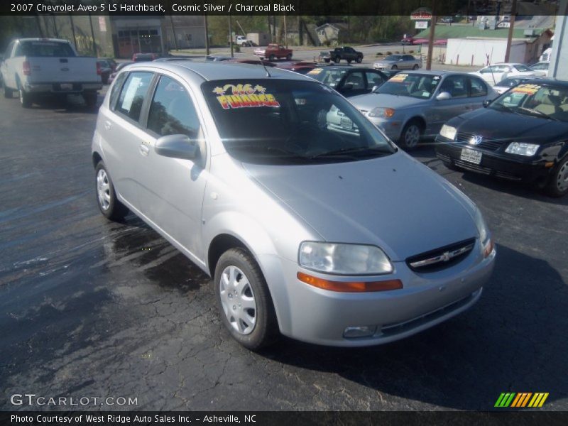 Cosmic Silver / Charcoal Black 2007 Chevrolet Aveo 5 LS Hatchback