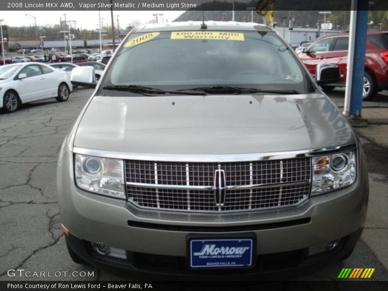 Vapor Silver Metallic / Medium Light Stone 2008 Lincoln MKX AWD