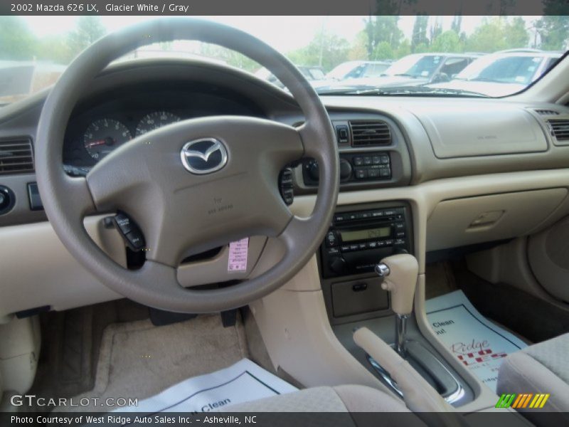 Glacier White / Gray 2002 Mazda 626 LX
