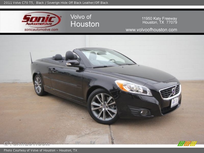 Black / Soverign Hide Off Black Leather/Off Black 2011 Volvo C70 T5