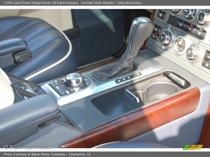 Zermatt Silver Metallic / Navy Blue/Ivory 2008 Land Rover Range Rover V8 Supercharged