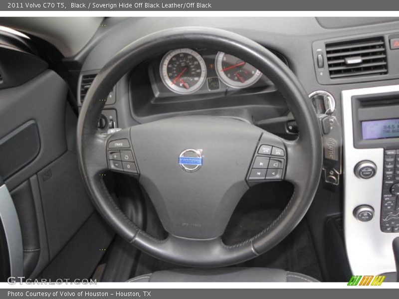 Black / Soverign Hide Off Black Leather/Off Black 2011 Volvo C70 T5
