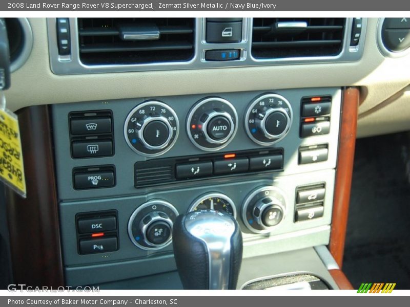 Zermatt Silver Metallic / Navy Blue/Ivory 2008 Land Rover Range Rover V8 Supercharged