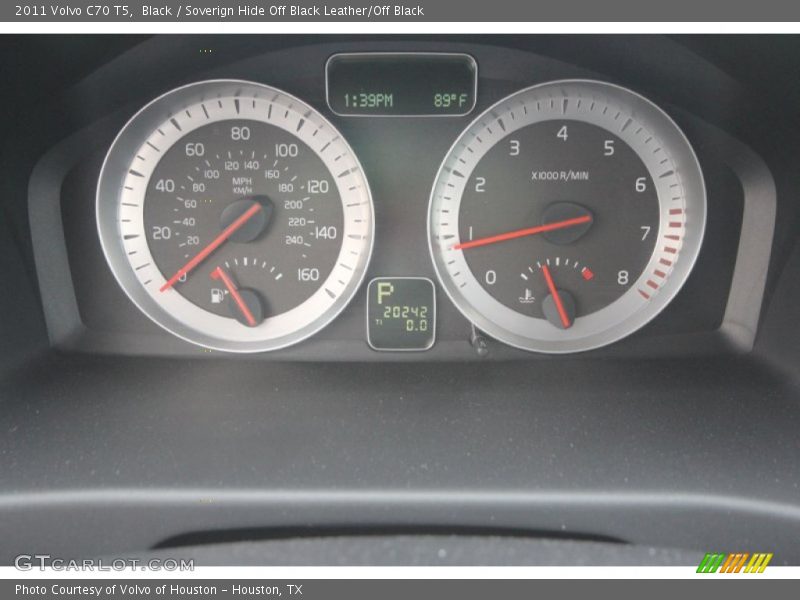 Black / Soverign Hide Off Black Leather/Off Black 2011 Volvo C70 T5