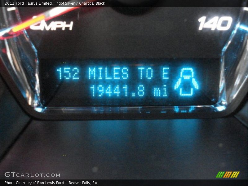 Ingot Silver / Charcoal Black 2012 Ford Taurus Limited
