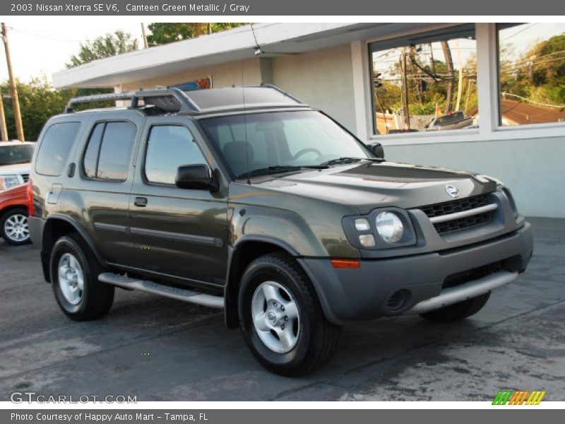 Canteen Green Metallic / Gray 2003 Nissan Xterra SE V6