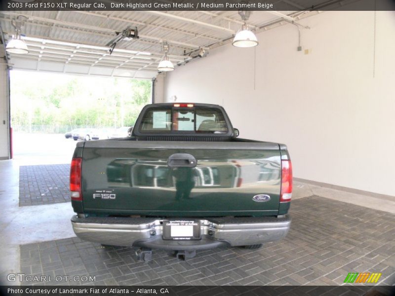 Dark Highland Green Metallic / Medium Parchment Beige 2003 Ford F150 XLT Regular Cab