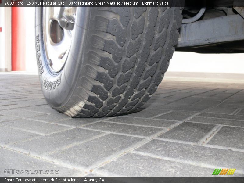 Dark Highland Green Metallic / Medium Parchment Beige 2003 Ford F150 XLT Regular Cab