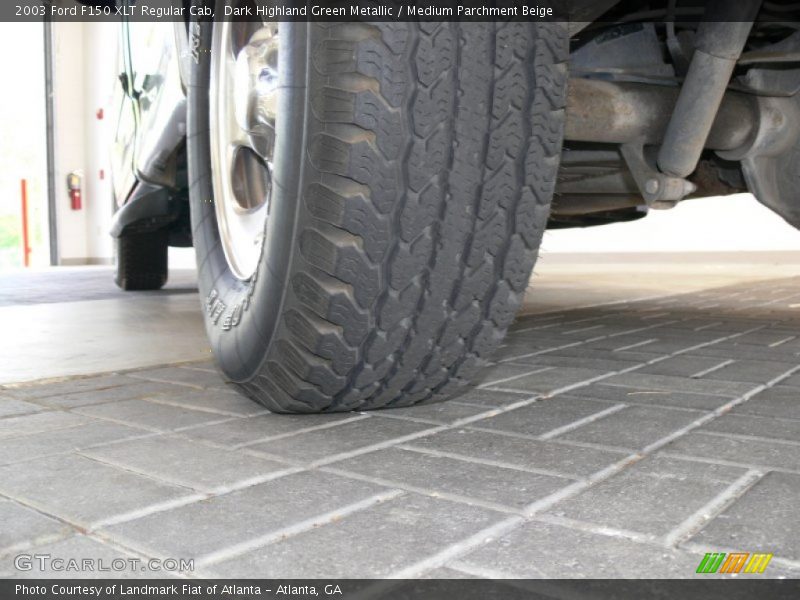 Dark Highland Green Metallic / Medium Parchment Beige 2003 Ford F150 XLT Regular Cab