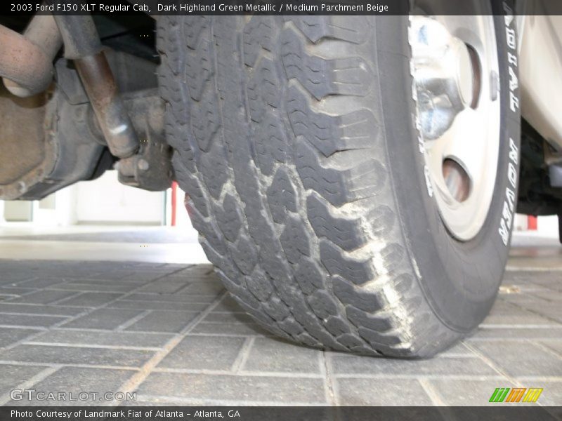 Dark Highland Green Metallic / Medium Parchment Beige 2003 Ford F150 XLT Regular Cab