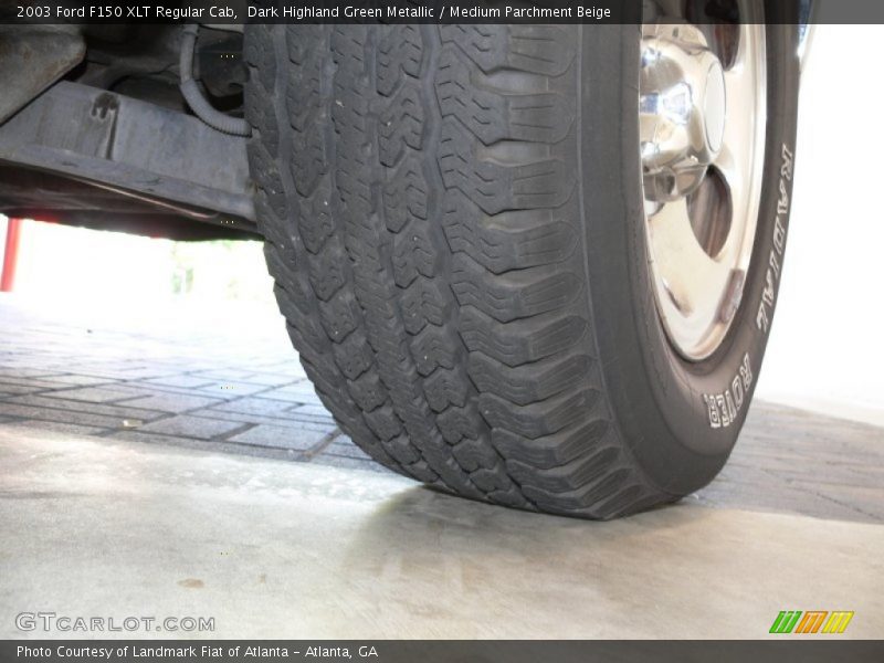 Dark Highland Green Metallic / Medium Parchment Beige 2003 Ford F150 XLT Regular Cab