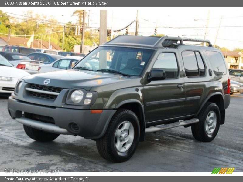 Canteen Green Metallic / Gray 2003 Nissan Xterra SE V6