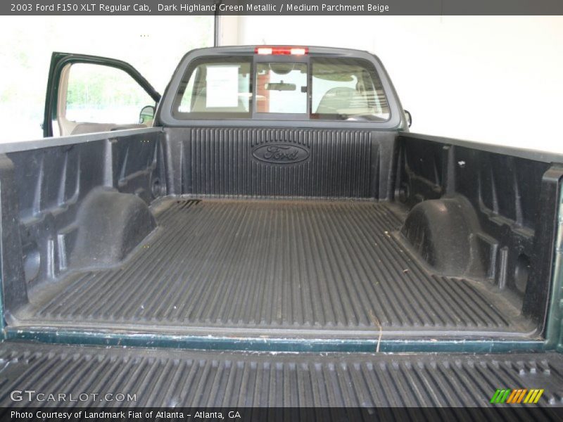 Dark Highland Green Metallic / Medium Parchment Beige 2003 Ford F150 XLT Regular Cab